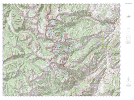 Boulder Chain Lakes MyTopo Explorer Series Map Image