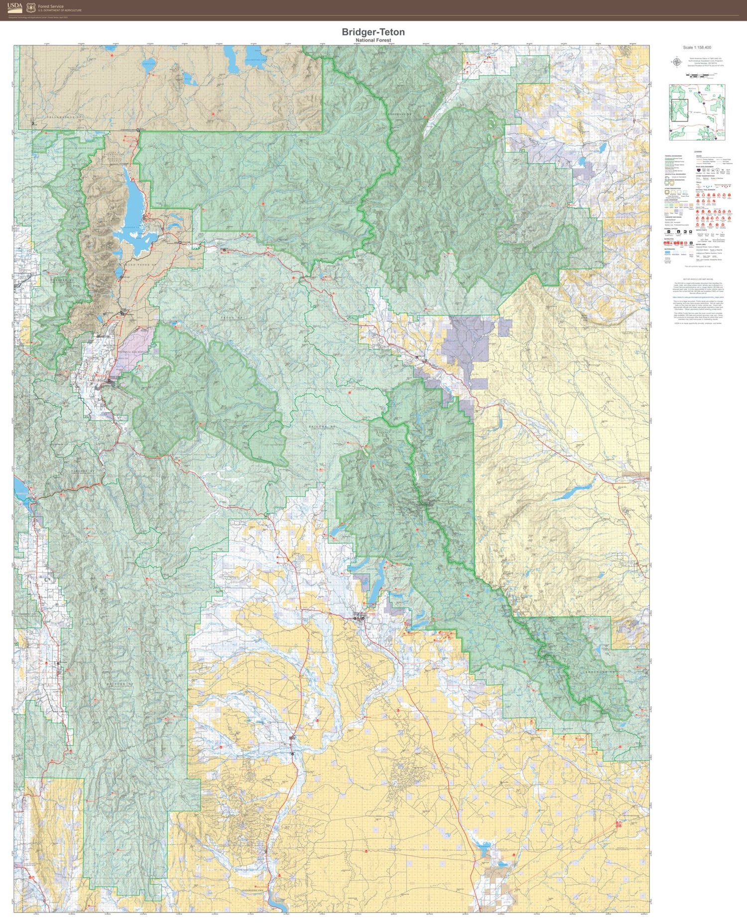 Bridger-Teton National Forest Map