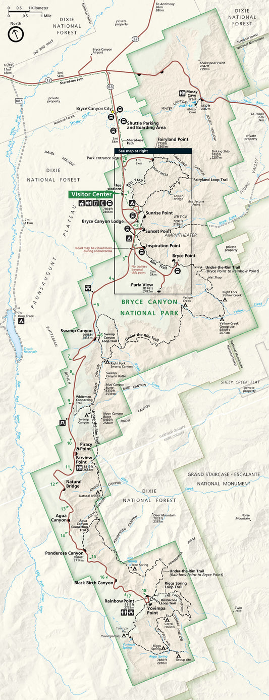 Bryce Canyon National Park Map Image