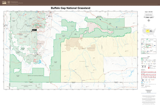 Buffalo Gap National Grassland Map