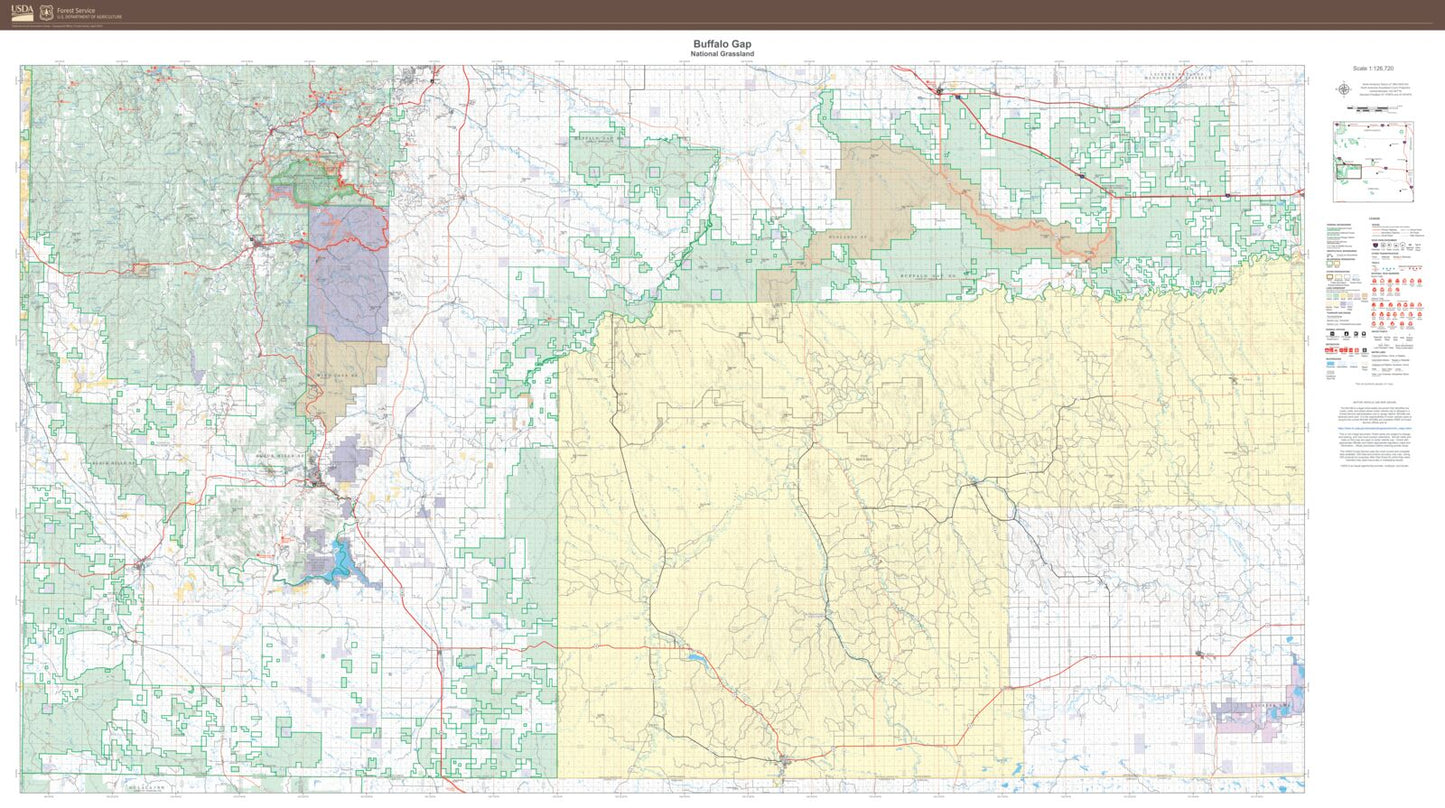 Buffalo Gap National Grassland Map