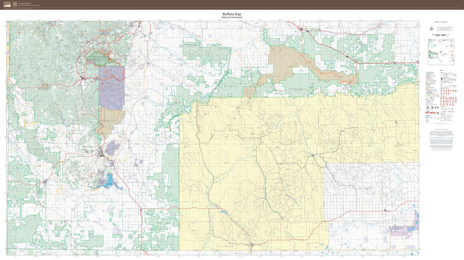 Buffalo Gap National Grassland Map