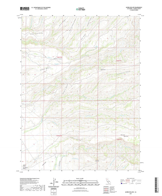 Acorn Hollow California US Topo Map Image