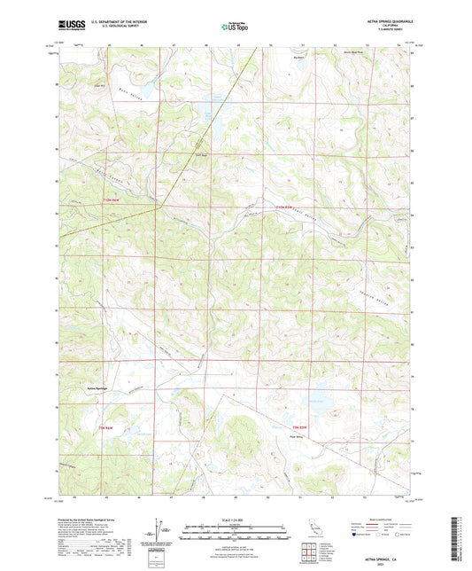 Aetna Springs California US Topo Map Image
