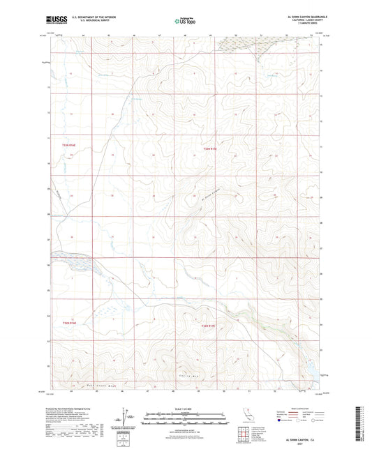 Al Shinn Canyon California US Topo Map Image