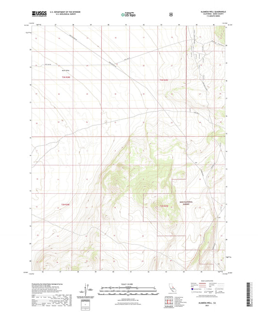 Alameda Well California US Topo Map Image