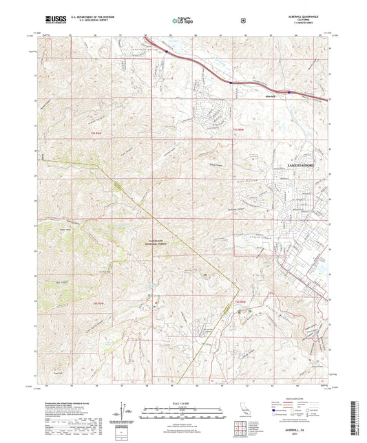 Alberhill California US Topo Map Image