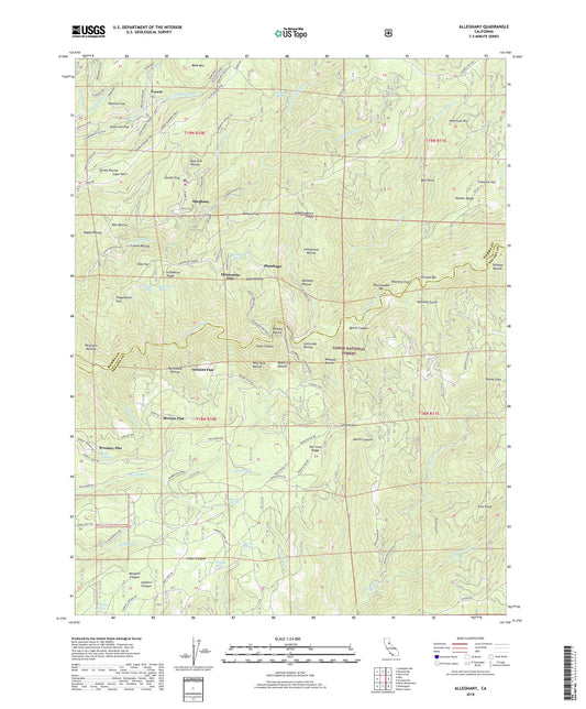 Alleghany California US Topo Map Image