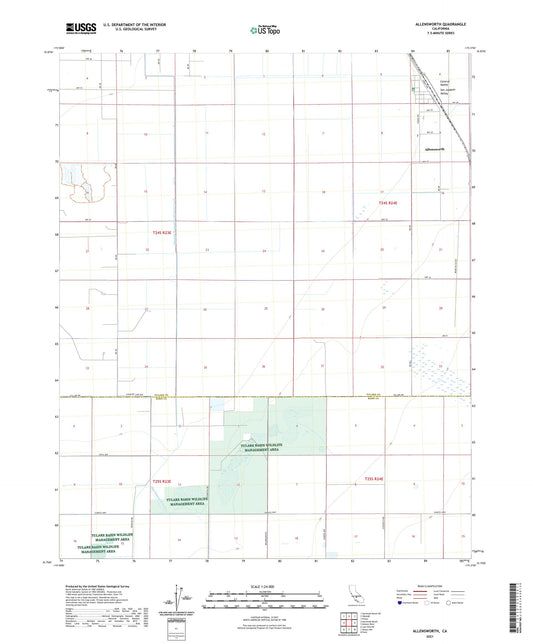 Allensworth California US Topo Map Image