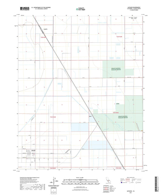 Alpaugh California US Topo Map Image