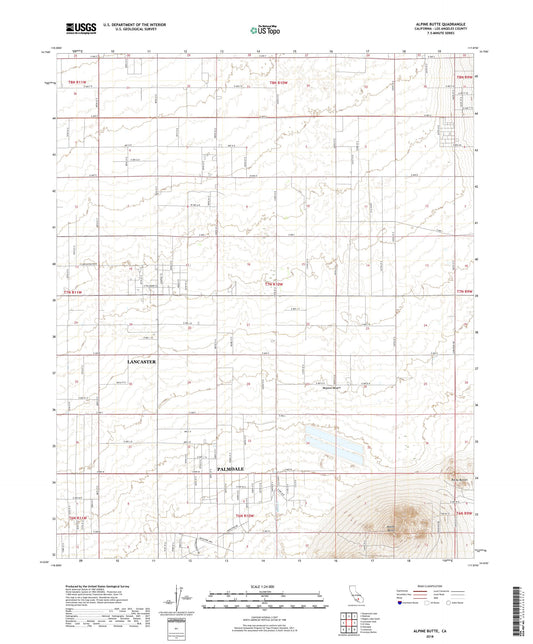 Alpine Butte California US Topo Map Image