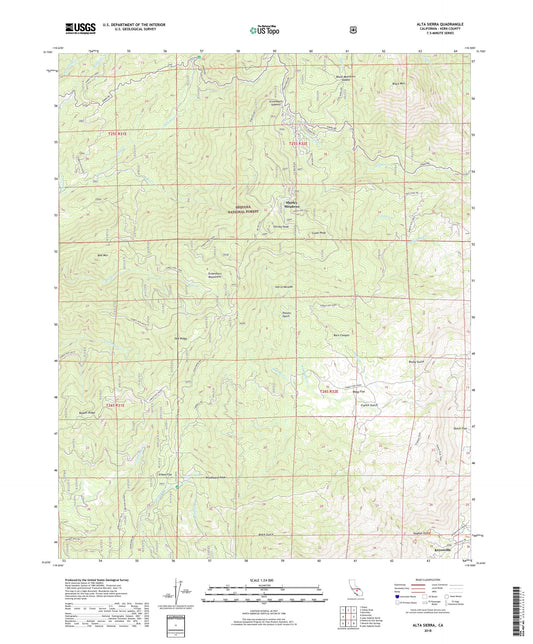 Alta Sierra California US Topo Map Image