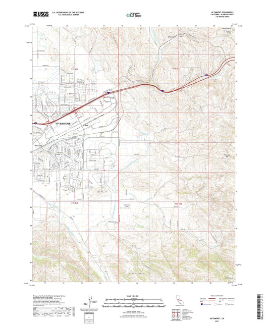 Altamont California US Topo Map Image