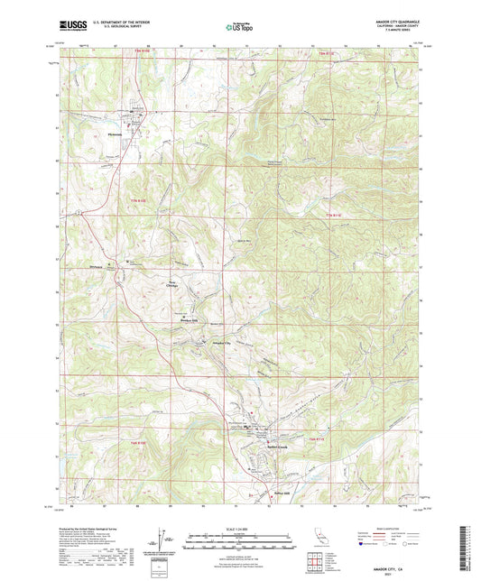 Amador City California US Topo Map Image