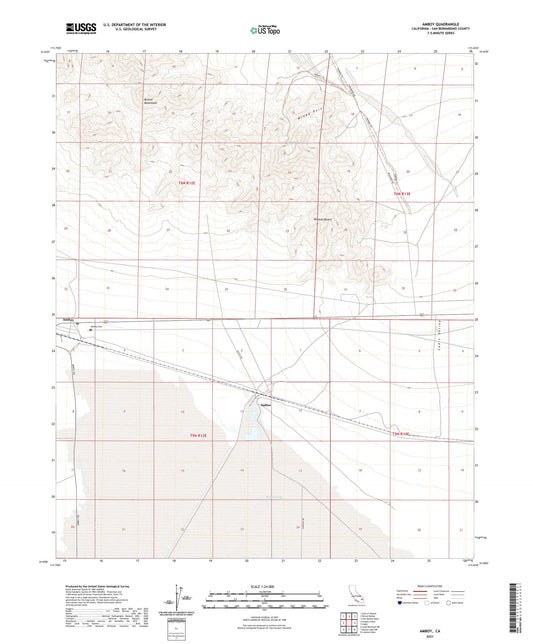 Amboy California US Topo Map Image