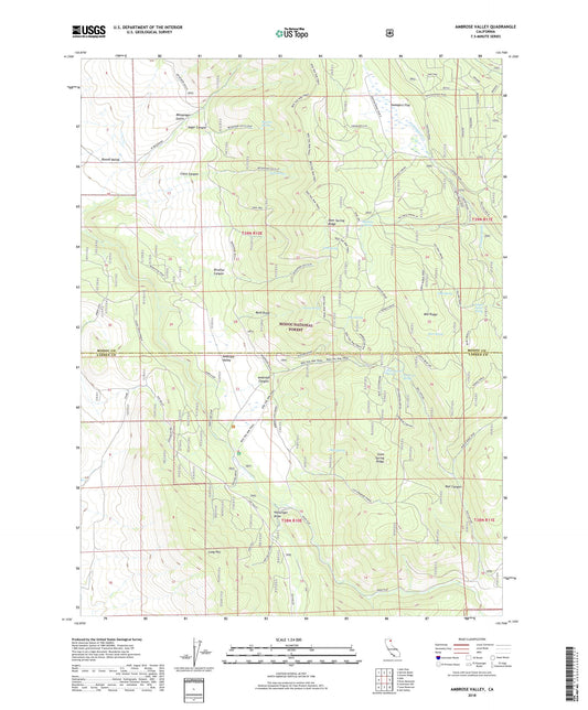 Ambrose Valley California US Topo Map Image