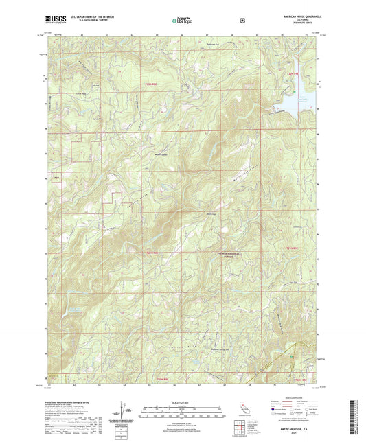 American House California US Topo Map Image