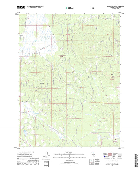 Antelope Mountain California US Topo Map Image