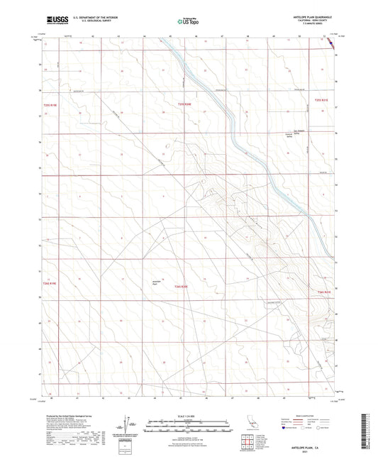 Antelope Plain California US Topo Map Image