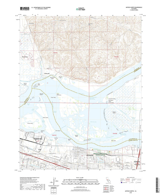 Antioch North California US Topo Map Image