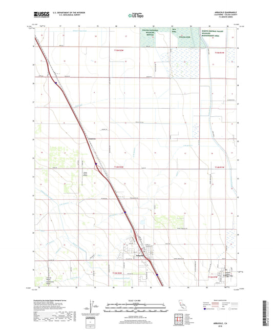 Arbuckle California US Topo Map Image
