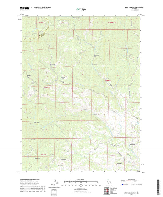 Arbuckle Mountain California US Topo Map Image