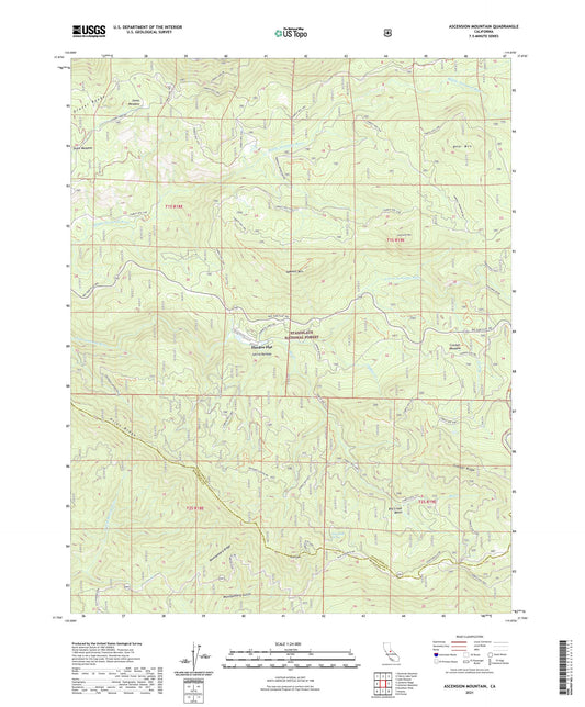 Ascension Mountain California US Topo Map Image