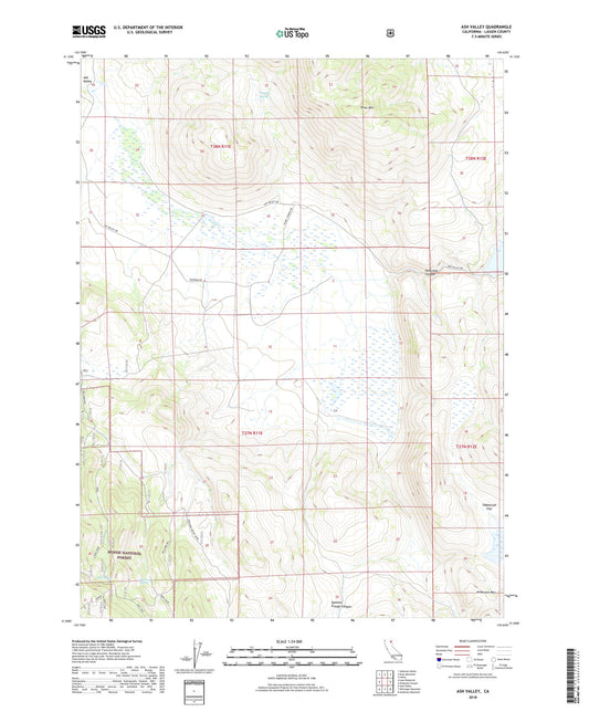 Ash Valley California US Topo Map Image