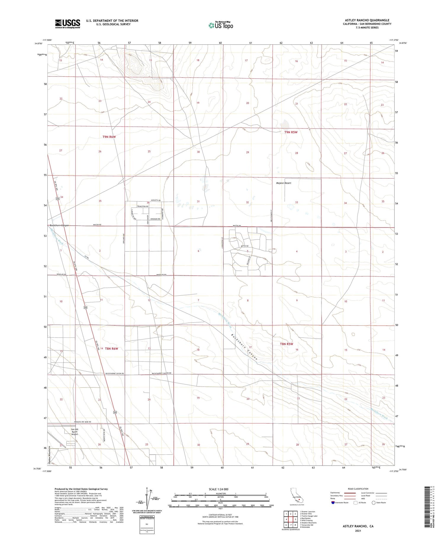 Astley Rancho California US Topo Map Image
