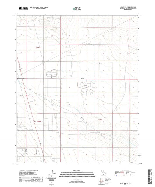 Astley Rancho California US Topo Map Image