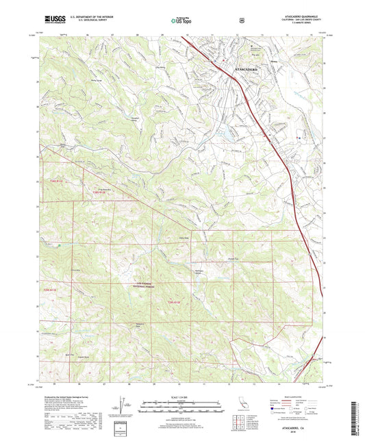 Atascadero California US Topo Map Image