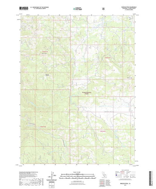 Babcock Peak California US Topo Map Image