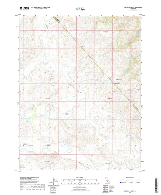 Bachelor Valley California US Topo Map Image