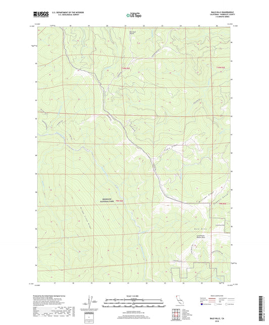 Bald Hills California US Topo Map Image