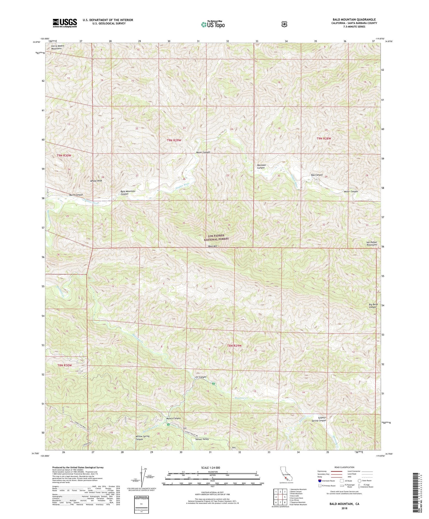 Bald Mountain California US Topo Map Image