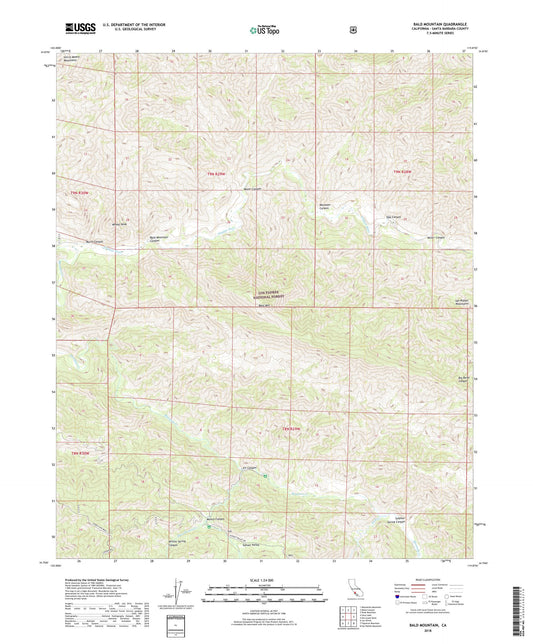 Bald Mountain California US Topo Map Image