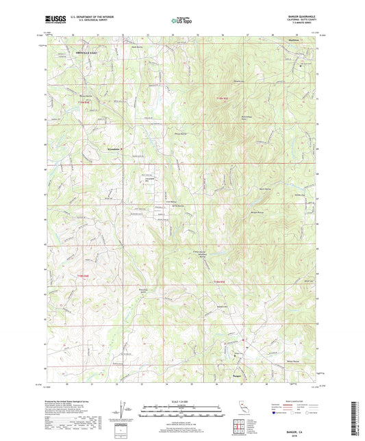 Bangor California US Topo Map Image