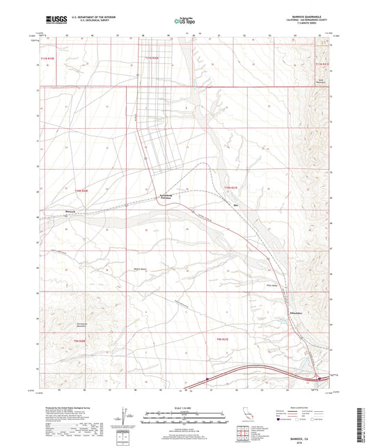 Bannock California US Topo Map Image