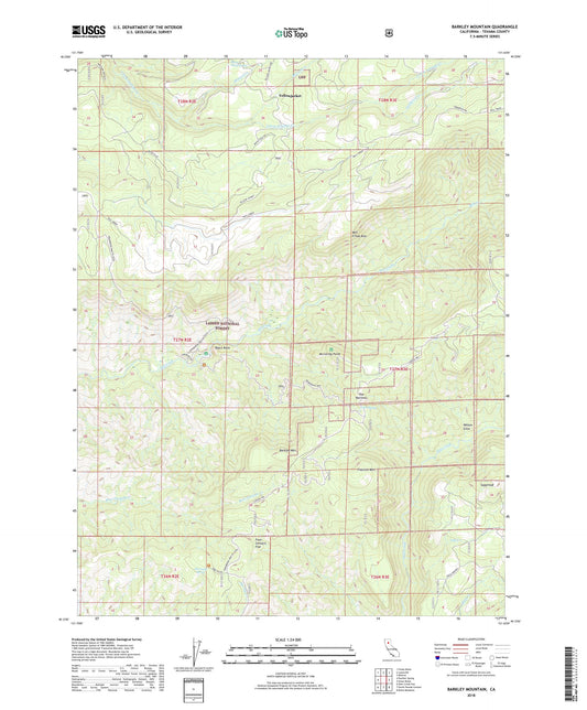 Barkley Mountain California US Topo Map Image