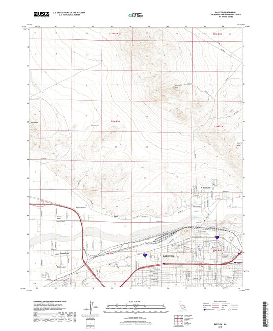 Barstow California US Topo Map Image