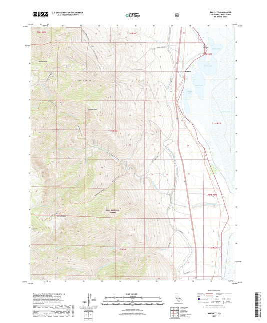 Bartlett California US Topo Map Image