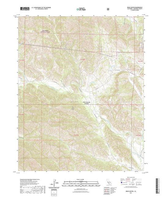 Bear Canyon California US Topo Map Image