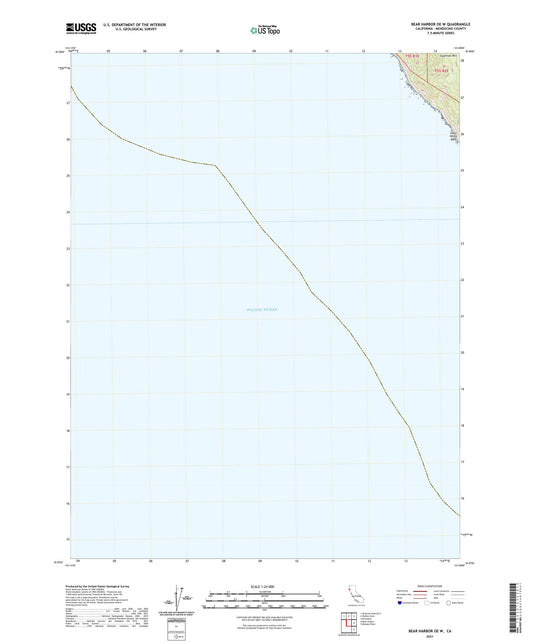 Bear Harbor OE W California US Topo Map Image