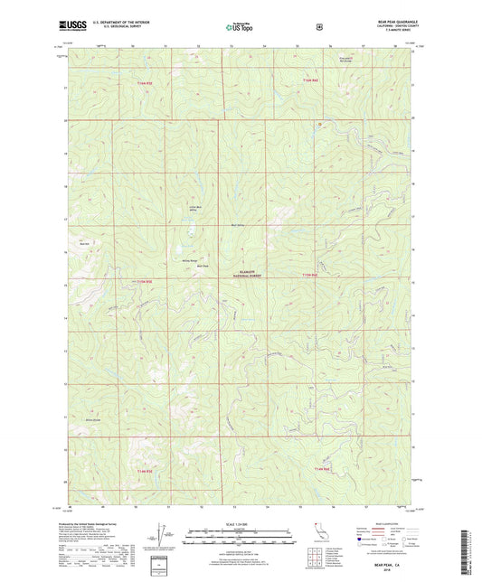 Bear Peak California US Topo Map Image