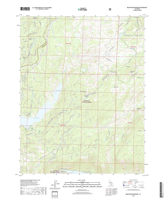 Bear River Reservoir California US Topo Map Image