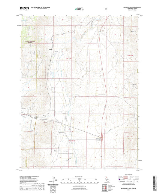 Beckwourth Pass California US Topo Map Image