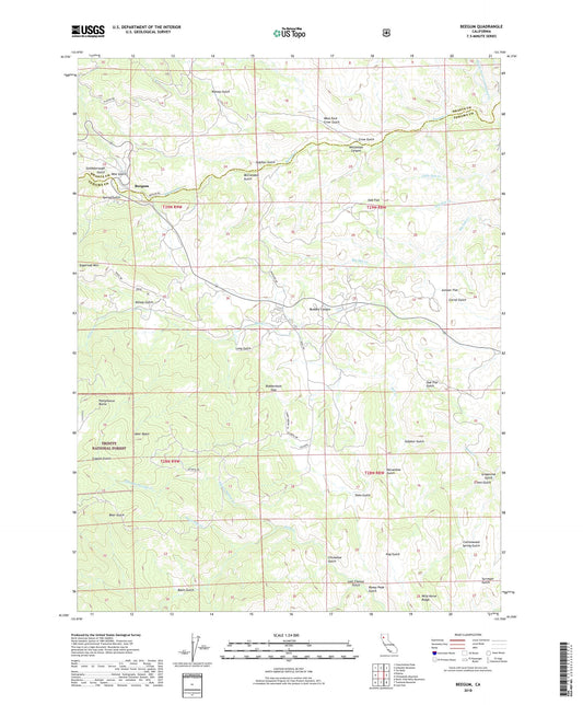 Beegum California US Topo Map Image