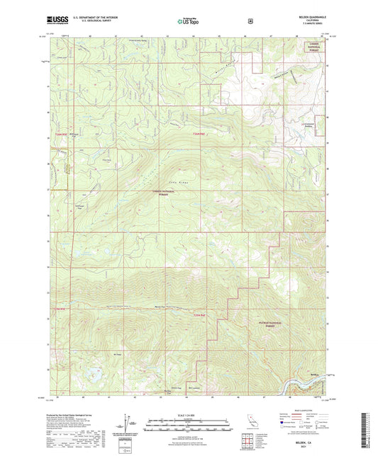 Belden California US Topo Map Image