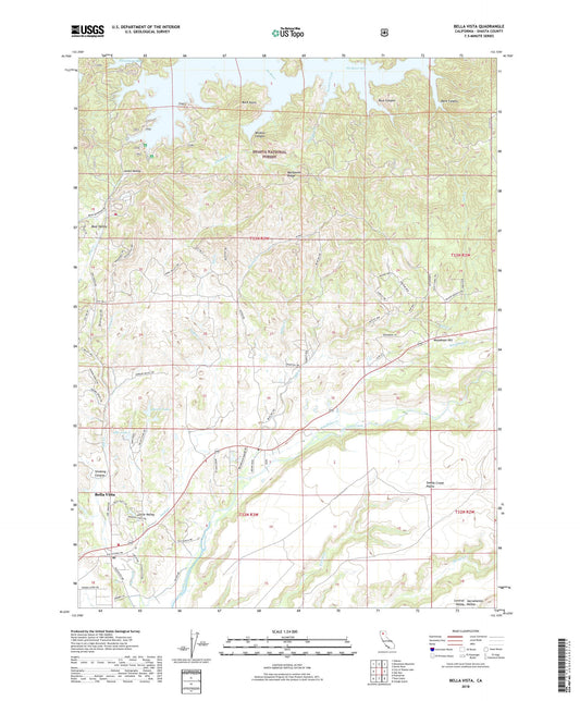 Bella Vista California US Topo Map Image