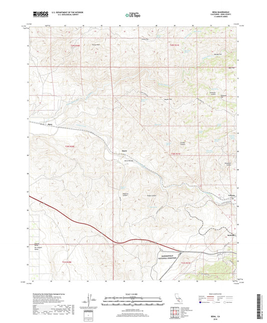 Bena California US Topo Map Image